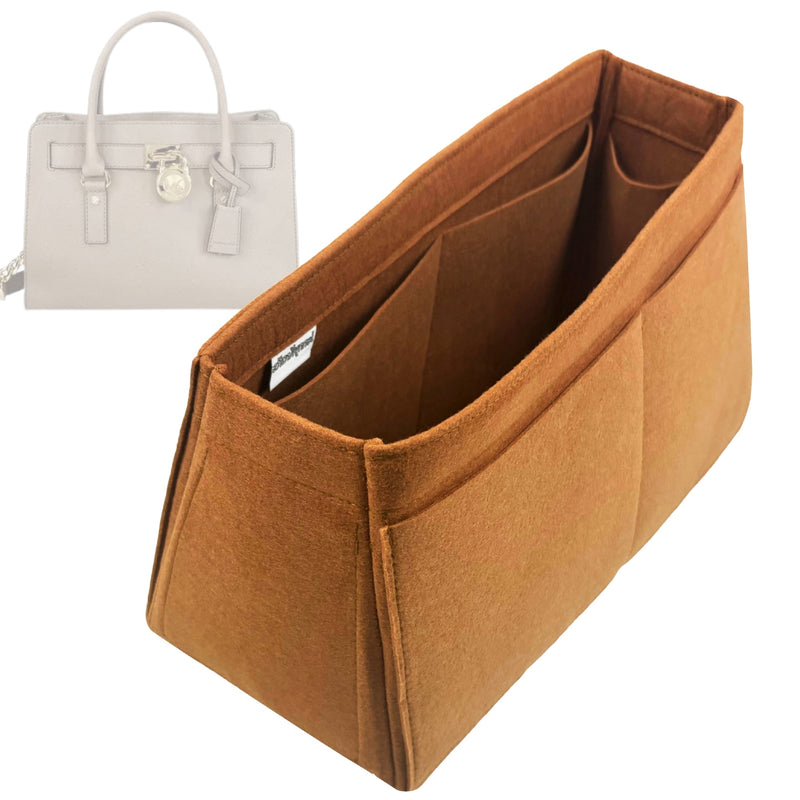 Organizer for [Hamilton Medium Leather Satchel, Michael Kors] Tote Purse Bag Insert Organiser Liner Shaper (Felt, Trapezoid Taper Shape)