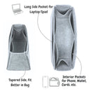 Organizer for [Camden Bag, Pom Pom London] Bag Insert (Felt, Trapezoid Taper Shape)