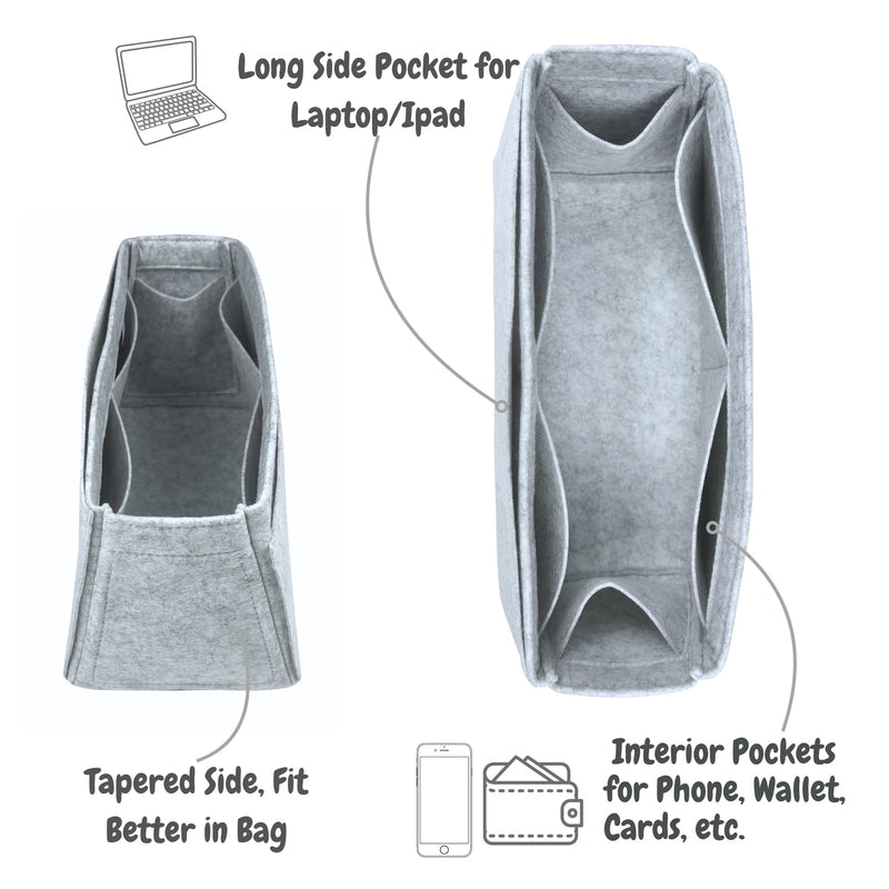 Organizer for [Studio box bag (XS), Ferragamo] Bag Insert (Felt, Trapezoid Taper Shape)