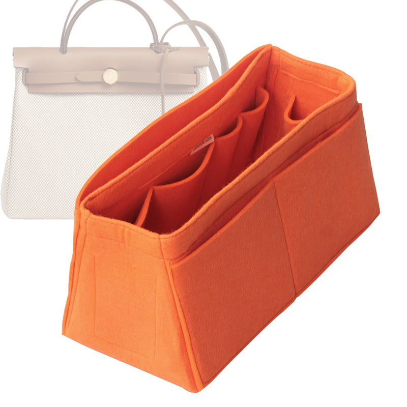 Organizer for [Herbag Zip Cabine 50, Hermes] Tote Purse Bag Insert Liner Shaper (Felt, Trapezoid Shape)