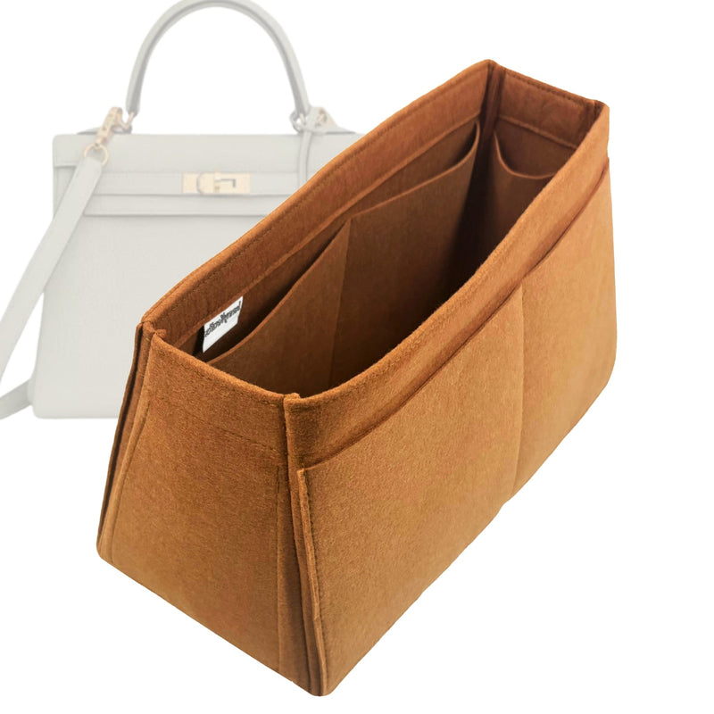 Organizer for [Kelly 40, Hermes] Tote Purse Bag Insert Liner Shaper (Felt, Trapezoid Shape)