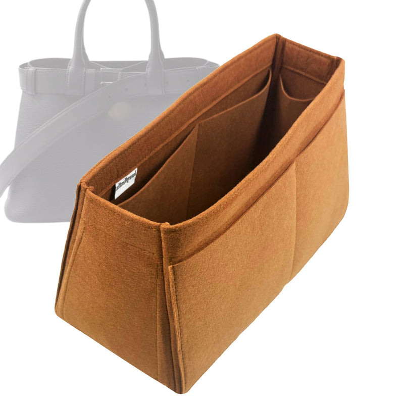 Organizer for [Small Buckle leather handbag with belt, Prada] Tote Purse Bag Insert Liner Shaper (Felt, Trapezoid Shape)