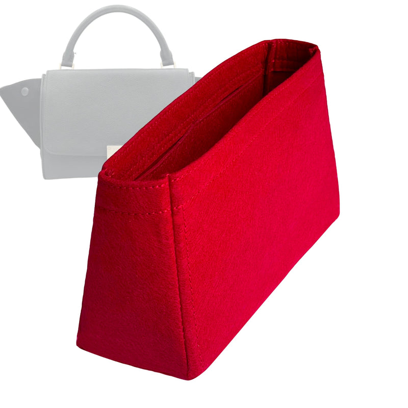 Organizer for [Trapeze Small, Celine] Tote Purse Bag Insert Liner Shaper (Felt, Trapezoid Shape)