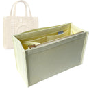 Organizer for [Mini Ella Hand-Crocheted Tote, Tory Burch] Tote Purse Bag Insert Organiser Liner Shaper (Felt, Curved Shape)