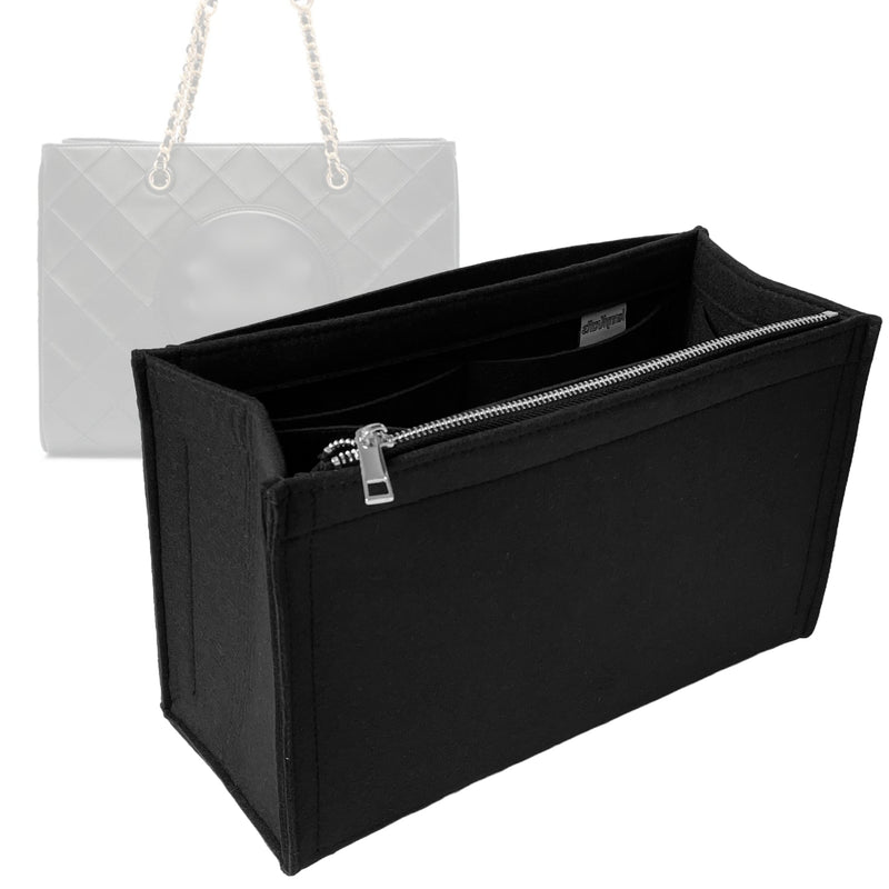 Organizer for [Fleming Soft Chain Tote, Tory Burch] Tote Purse Bag Insert Organiser Liner Shaper (Felt, Curved Shape)