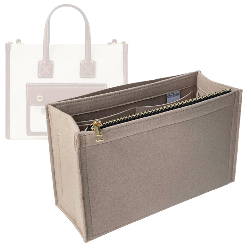 Organizer for [Small Freya Tote, Burberry] Tote Purse Bag Insert Organiser Liner Shaper (Felt, Curved Shape)
