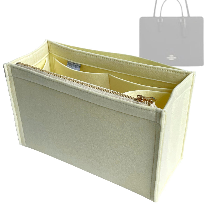 Organizer for [Maggie Small Tote Bag, Coach] Tote Purse Bag Insert Organiser Liner Shaper (Felt, Curved Shape)