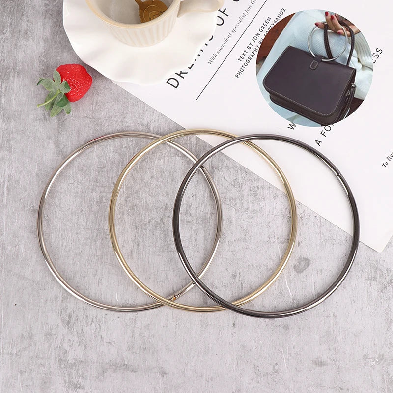1x Metal Solid O-ring Bag Handle Metal Strap Replacement Handbag Luggage DIY Fashion Hardware Accessories 150mm