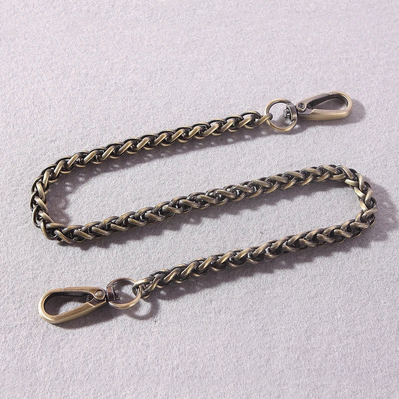 Strong Steel Bag Chain -  8mm Gold, Silver, Gun Black, Brushed Bronze Detachable Replacement Purse Chain, Bag Belts Strap Handle