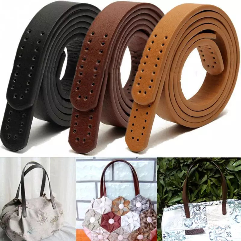 1 Pair 60cm Bag Strap PU Leather Shoulder Belt Bag Handle Band Replacement for Handbag DIY Accessories KZ0079