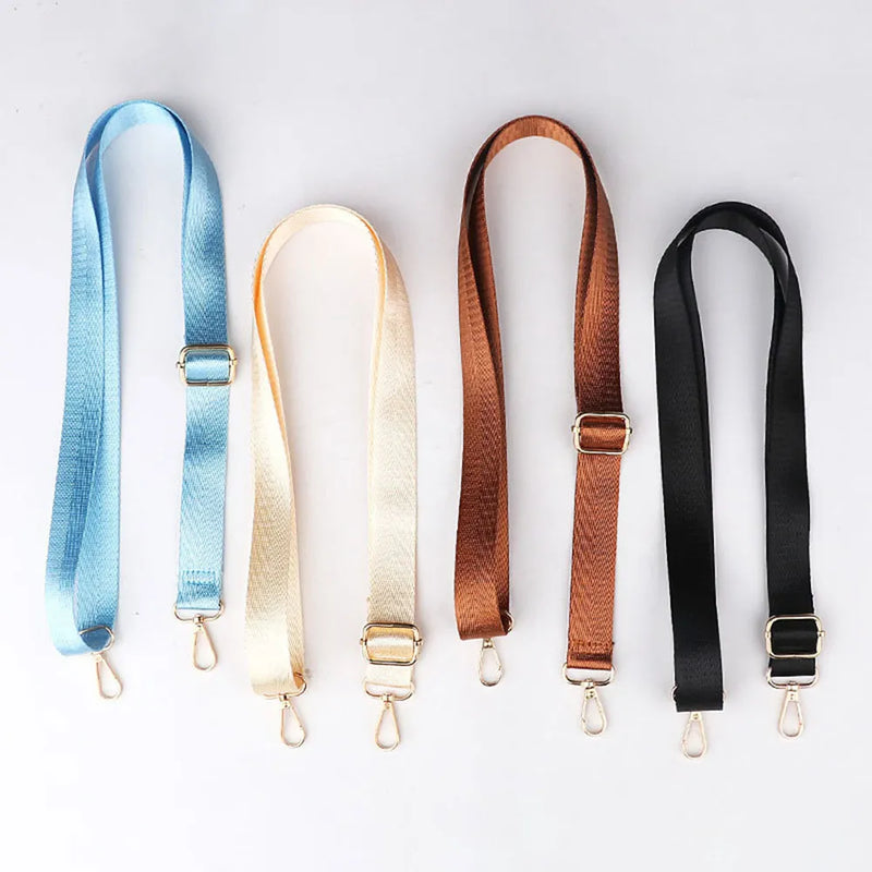 1.3m Adjustable Long Shoulder Bag Strap Nylon Wide Replacement Strap For Woman Messenger Bags Accessories With Lobster Clasp