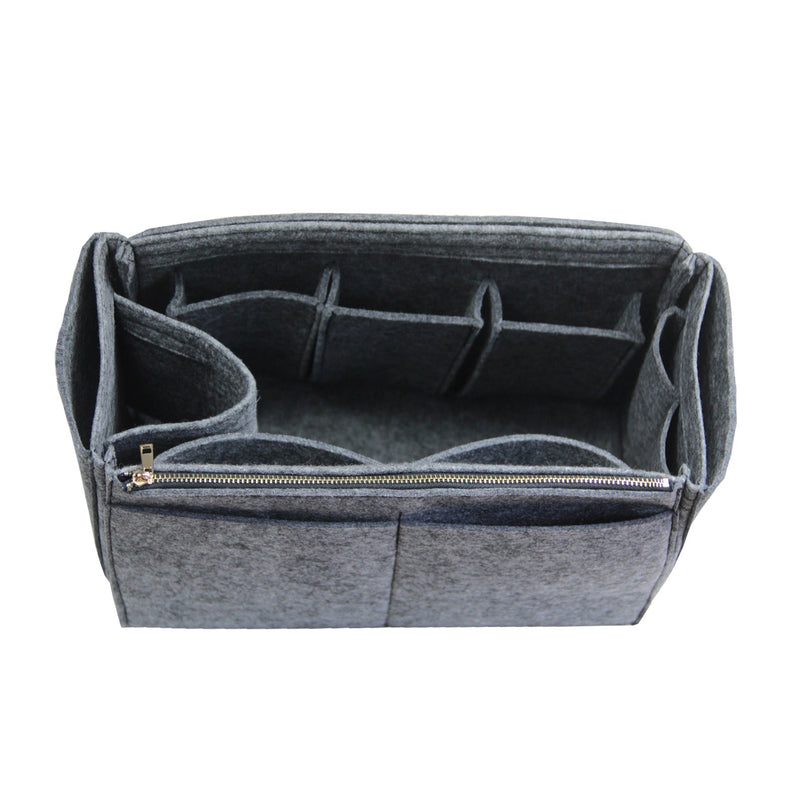 [Cabata] East West Bag Organizer] Felt Purse Insert, Liner Protector, Customized Tote Organize Handbag (Type JIA)