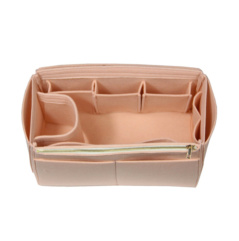 [[Tory Burch] Gemini Link Small Bag Organizer] Filz-Geldbörseneinsatz, Liner-Schutz, individueller Trageorganizer, Kosmetik-Make-up-Windel-Handtasche (Stil JIA)