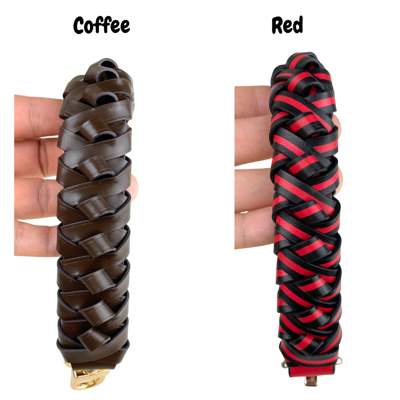 Braided Woven Handbag Strap for NeoNoe Bucket Bag, Genuine Real Leather, Designer Tote, Bag Top Handle Shoulder Strap