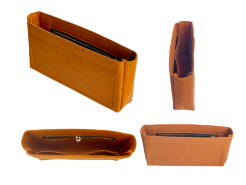 [Her.mes Geta Bag Organizer] Felt Purse Insert, Liner Protector, Customized Tote Organize Handbag (Type Slim, with Zip)