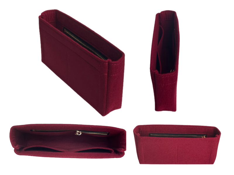 [CAPUCINES MM Bag Organizer] Felt Purse Insert, Liner Protector, Customized Tote Organize Handbag (Type Slim, with Zip)