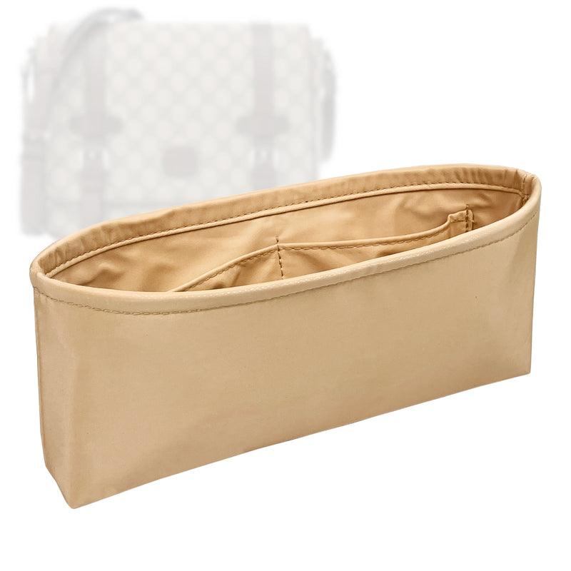 Organizer for [GG Supreme Monogram Textured Dollar Calfskin Retro Interlocking G Flap Messenger, Gucci] Tote Purse Bag Insert Organiser Liner Shaper (Nylon, Slim Shape)