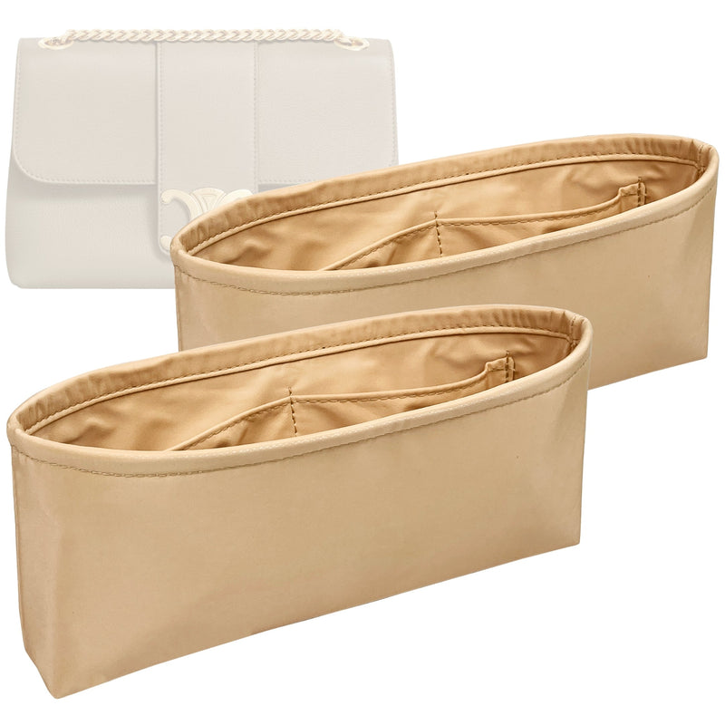 Organizer for [Medium Victoire, Celine] Tote Purse Bag Insert Organiser Liner Shaper (Nylon, A Pair of Inserts)