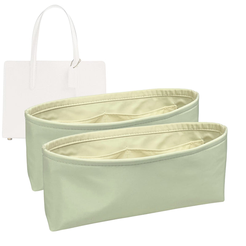 Organizer for [Carter Carryall 28, Coach] Tote Purse Bag Insert Organiser Liner Shaper (Nylon, A Pair of Inserts)