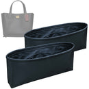 Organizer for [Willow Tote 24 (C8869 B4/BK), Coach] Tote Purse Bag Insert Organiser Liner Shaper (Nylon, A Pair of Inserts)