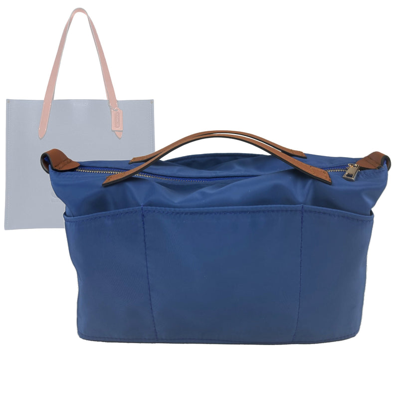 Organizer for [Relay Tote 42cm, Coach] Tote Purse Bag Insert Organiser Liner Shaper (Nylon, Zip Cover with Handle)