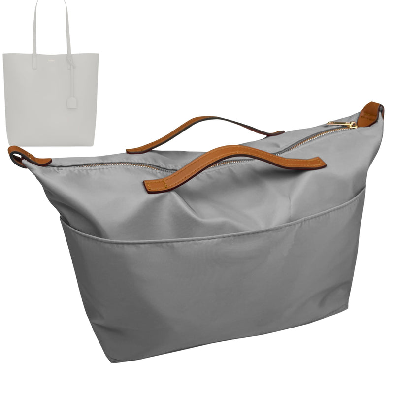Organizer for [Toy Shopping Saint Laurent in Leather, Saint Laurent (YSL)] Tote Purse Bag Insert Organiser Liner Shaper (Nylon, Zip Cover with Handle)