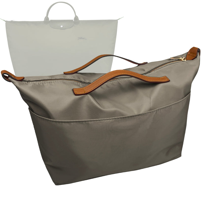 Organizer for [Le Pliage Green S Travel Bag, Longchamp] Tote Purse Bag Insert Organiser Liner Shaper (Nylon, Zip Cover with Handle)