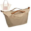 Organizer for [Medium Basket bag in palm leaf and calfskin, Loewe] Tote Purse Bag Insert Organiser Liner Shaper (Nylon, Zip Cover with Handle)