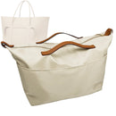 Organizer for [Ghiera Shopper Large, Loro Piana] Tote Purse Bag Insert Organiser Liner Shaper (Nylon, Zip Cover with Handle)