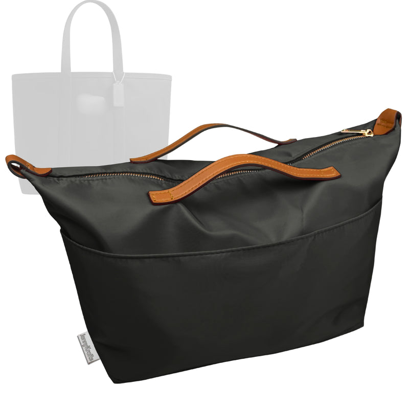 Organizer for [UTILITY TOTE, Coach] Tote Purse Bag Insert Organiser Liner Shaper (Nylon, Zip Cover with Handle) Yellow