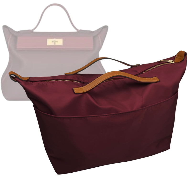 Organizer for [24/24 35 Bag, Hermes] Tote Purse Bag Insert Liner Shaper (Nylon, Zip Cover with Handle)