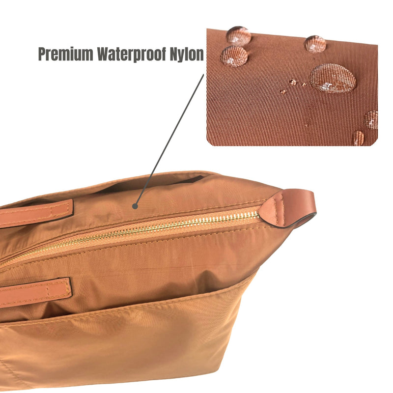 Organizer for [Le Pliage Néo Top Handle Medium, Longchamp] Bag Insert (Nylon, Zip Cover with Handle)