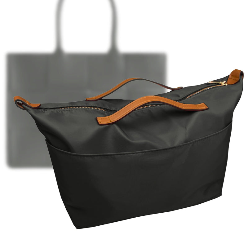 Organizer for [Mini Arco Tote, Bottega Veneta] Tote Purse Bag Insert Liner Shaper (Nylon, Zip Cover with Handle)
