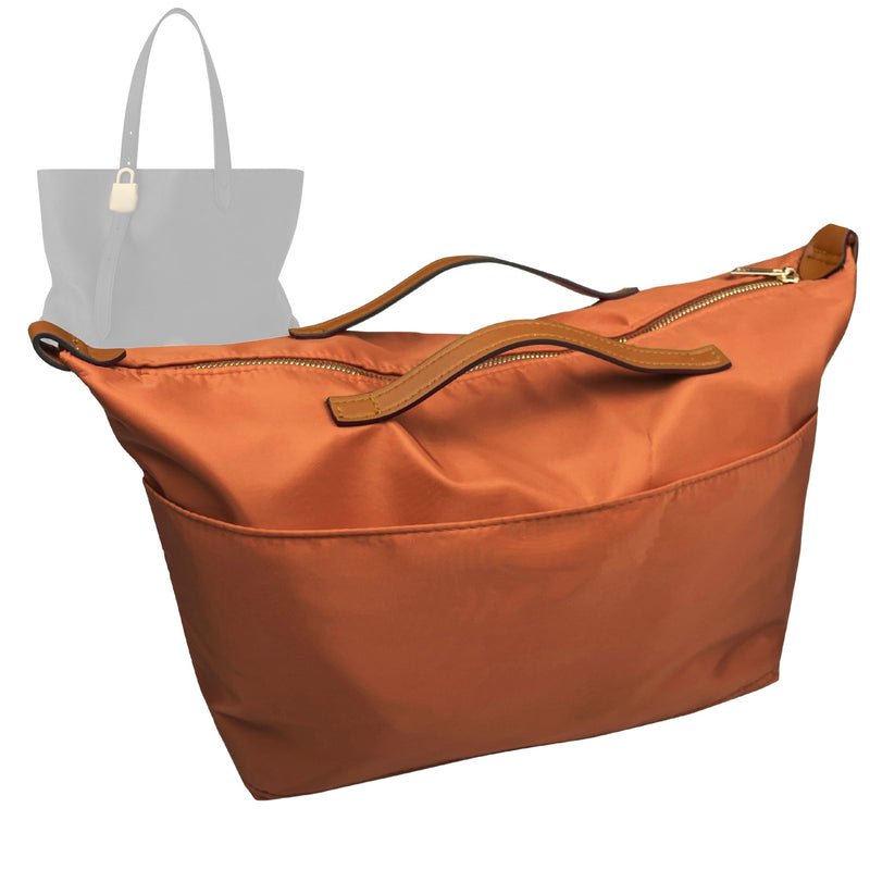Organizer for [Cabas Mezzo, LV] Tote Purse Bag Insert Liner Shaper (Nylon, Zip Cover with Handle)