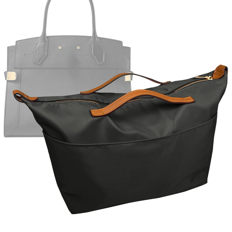 Organizer for [City Steamer PM (Small), LV] Tote Purse Bag Insert Liner Shaper (Nylon, Zip Cover with Handle)