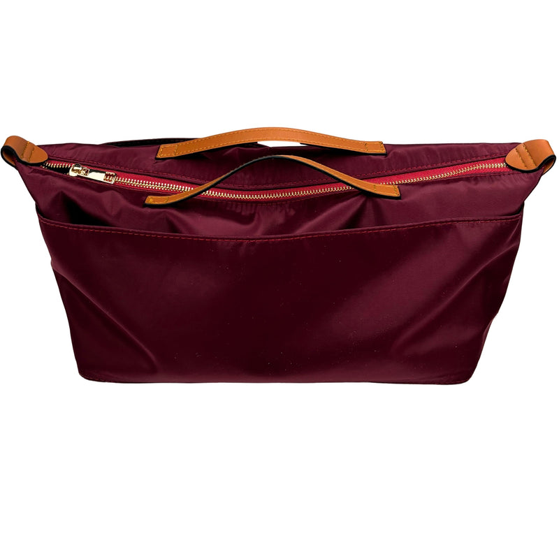 Organizer for [Le Pliage Néo Top Handle Medium, Longchamp] Bag Insert (Nylon, Zip Cover with Handle)