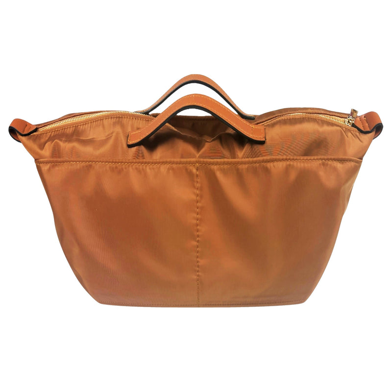 Organizer for [Le Pliage Original L Tote, Longchamp] Bag Insert (Nylon, Zip Cover with Handle)