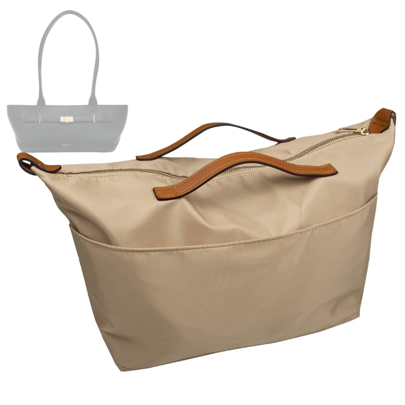 Organizer for [Midi New York, DeMellier] Tote Purse Bag Insert Liner Shaper (Nylon, Zip Cover with Handle)