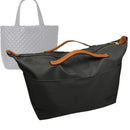 Organizer for [Medium Metro Tote, MZ Wallace] Tote Purse Bag Insert Liner Shaper (Nylon, Zip Cover with Handle)