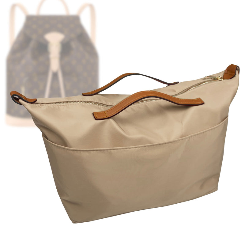 Organizer for [Montsouris GM (Large), LV] Tote Purse Bag Insert Liner Shaper (Nylon, Zip Cover with Handle)