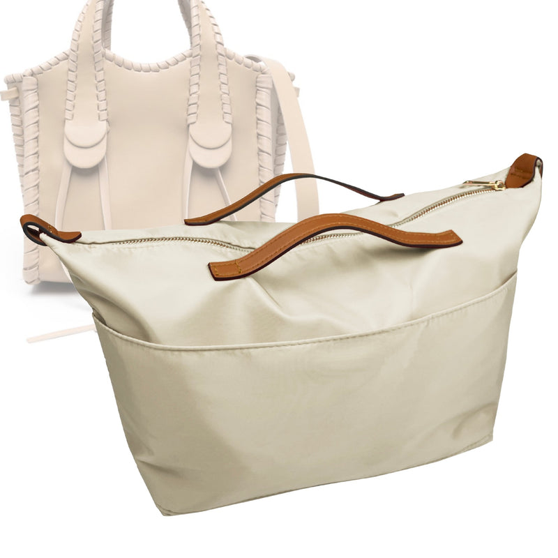 Organizer for [Medium Mony tote, Chloe] Tote Purse Bag Insert Liner Shaper (Nylon, Zip Cover with Handle)