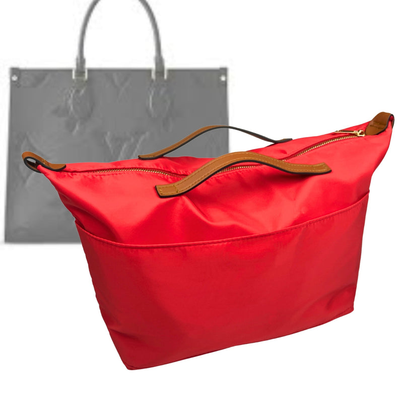 Organizer for [OnTheGo PM (Small), LV] Tote Purse Bag Insert Liner Shaper (Nylon, Zip Cover with Handle)