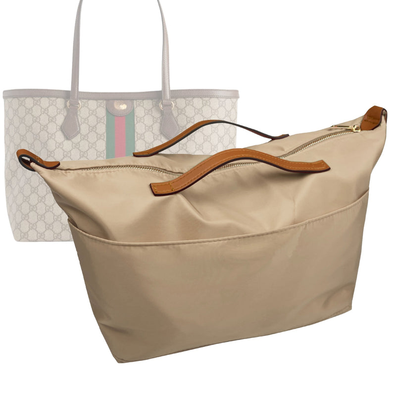 Organizer for [Ophidia Soft GG Supreme, Gucci] Tote Purse Bag Insert Liner Shaper (Nylon, Zip Cover with Handle)