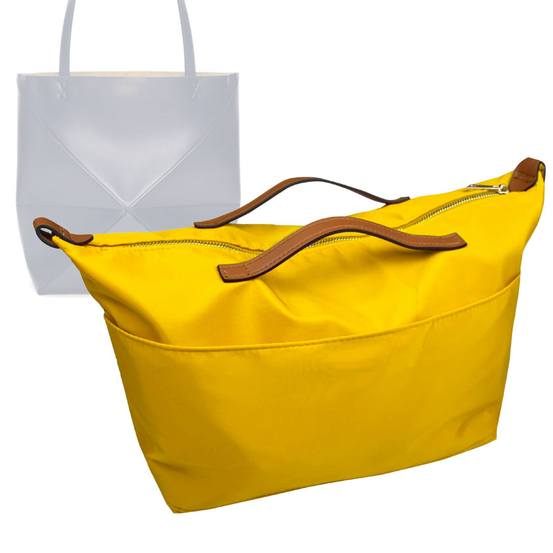Organizer for [Medium Puzzle Fold Tote, Loewe] Tote Purse Bag Insert Liner Shaper (Nylon, Zip Cover with Handle)