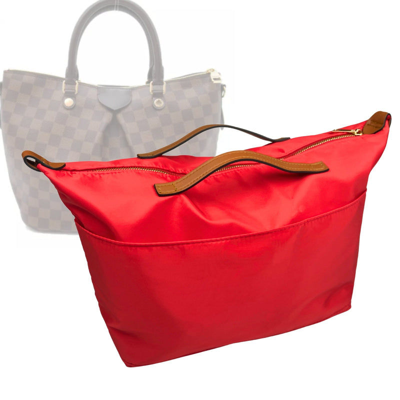 Organizer for [Siena MM (Medium), LV] Tote Purse Bag Insert Liner Shaper (Nylon, Zip Cover with Handle)