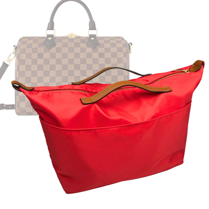 Organizer for [Speedy 22, LV] Tote Purse Bag Insert Liner Shaper (Nylon, Zip Cover with Handle)