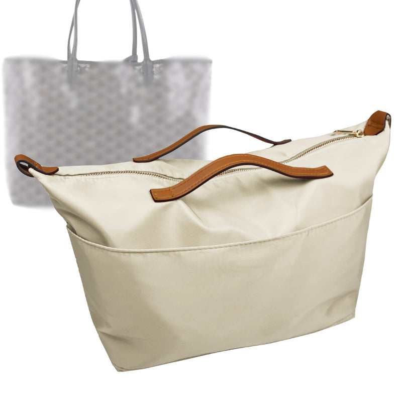 Organizer for [St Saint Louis Claire-Voie PM, Goyard] Tote Purse Bag Insert Liner Shaper (Nylon, Zip Cover with Handle)