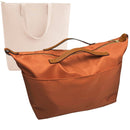 Organizer for [Tall Structured Leather Tote, Cuyana] Tote Purse Bag Insert Liner Shaper (Nylon, Zip Cover with Handle)