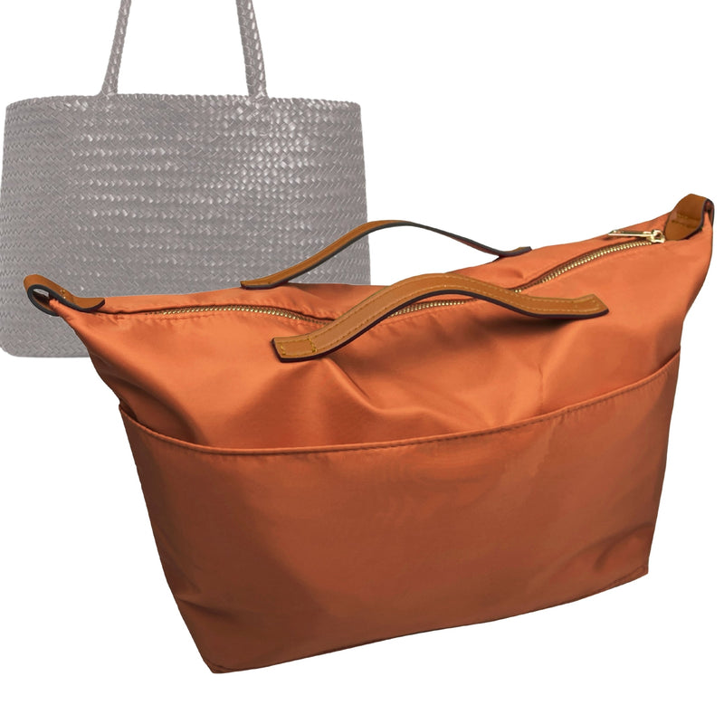 Organizer for [East-West Transport Tote, Madewell] Tote Purse Bag Insert Liner Shaper (Nylon, Zip Cover with Handle)
