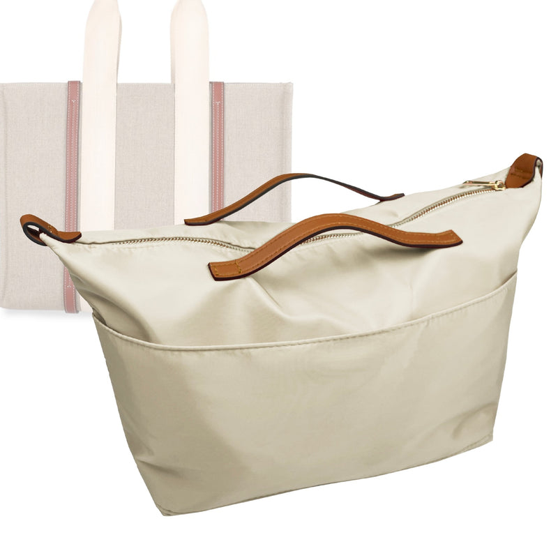 Organizer for [Large Woody Tote, Chloe] Tote Purse Bag Insert Liner Shaper (Nylon, Zip Cover with Handle)